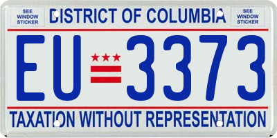 DC license plate EU3373
