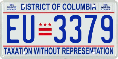 DC license plate EU3379
