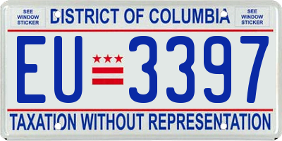 DC license plate EU3397