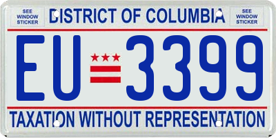 DC license plate EU3399