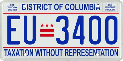 DC license plate EU3400