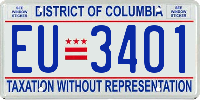 DC license plate EU3401