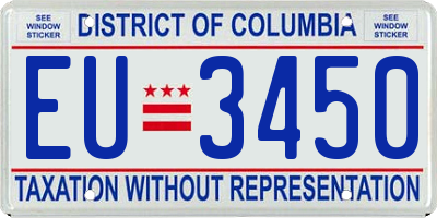 DC license plate EU3450