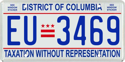 DC license plate EU3469