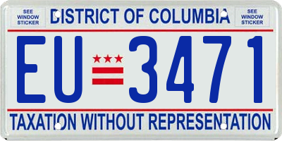 DC license plate EU3471