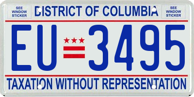 DC license plate EU3495
