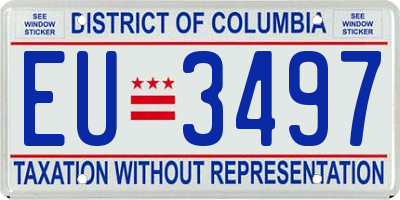 DC license plate EU3497
