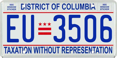 DC license plate EU3506