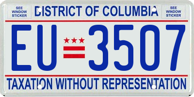 DC license plate EU3507