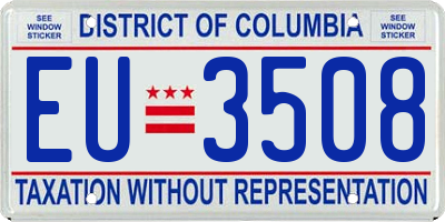 DC license plate EU3508