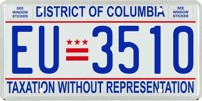 DC license plate EU3510