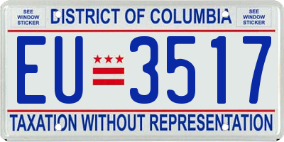 DC license plate EU3517