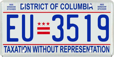 DC license plate EU3519