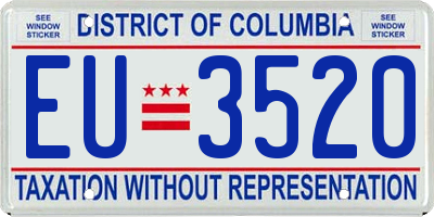DC license plate EU3520