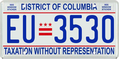 DC license plate EU3530