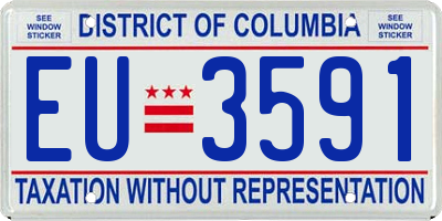 DC license plate EU3591