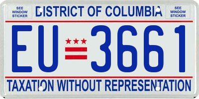 DC license plate EU3661