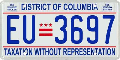 DC license plate EU3697
