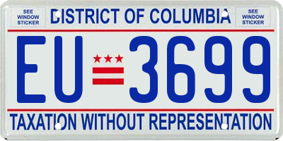 DC license plate EU3699