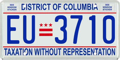 DC license plate EU3710