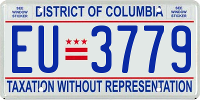 DC license plate EU3779