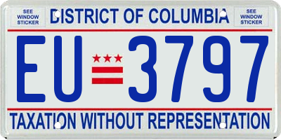 DC license plate EU3797