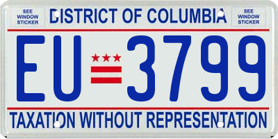 DC license plate EU3799