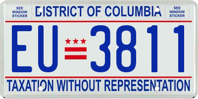 DC license plate EU3811
