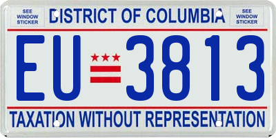 DC license plate EU3813