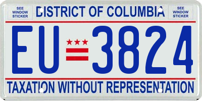 DC license plate EU3824