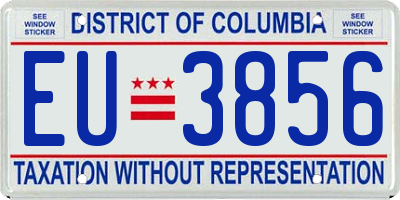 DC license plate EU3856
