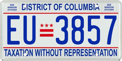 DC license plate EU3857