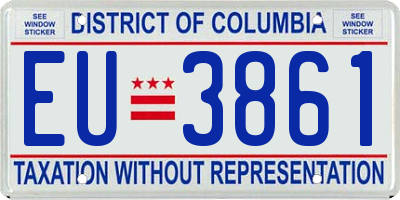 DC license plate EU3861