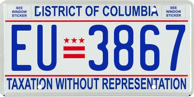 DC license plate EU3867