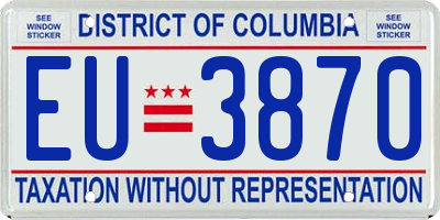 DC license plate EU3870