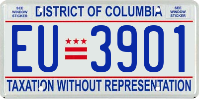 DC license plate EU3901
