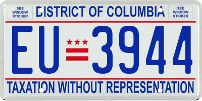 DC license plate EU3944