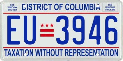 DC license plate EU3946