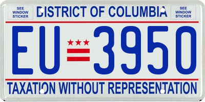 DC license plate EU3950