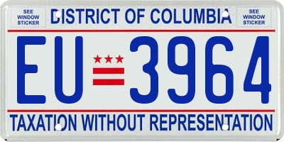 DC license plate EU3964