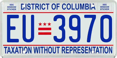 DC license plate EU3970