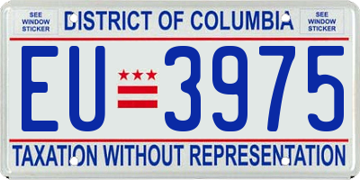 DC license plate EU3975