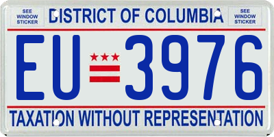 DC license plate EU3976
