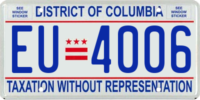 DC license plate EU4006