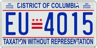 DC license plate EU4015