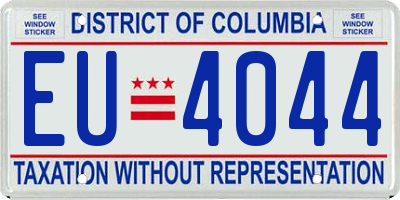 DC license plate EU4044