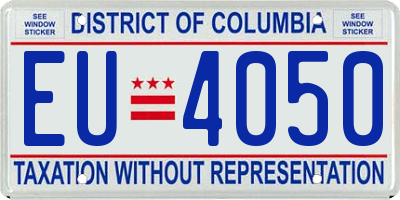 DC license plate EU4050