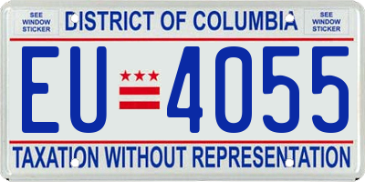DC license plate EU4055
