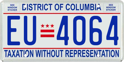 DC license plate EU4064