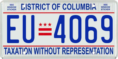 DC license plate EU4069